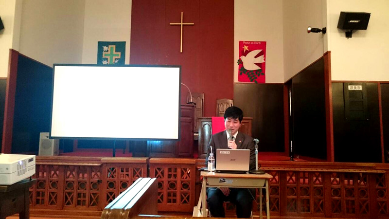 長崎県・鎮西学院で諫早市民を対象にした講演にて(2016年)